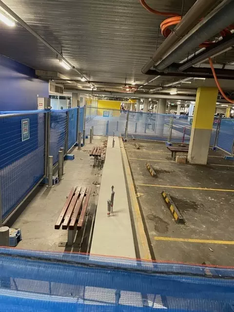 construction of chargers at Ikea Logan