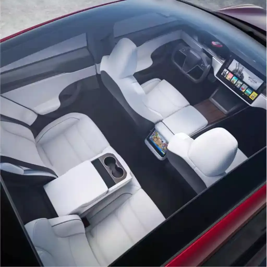 Panoramic roof looking into refresh model S